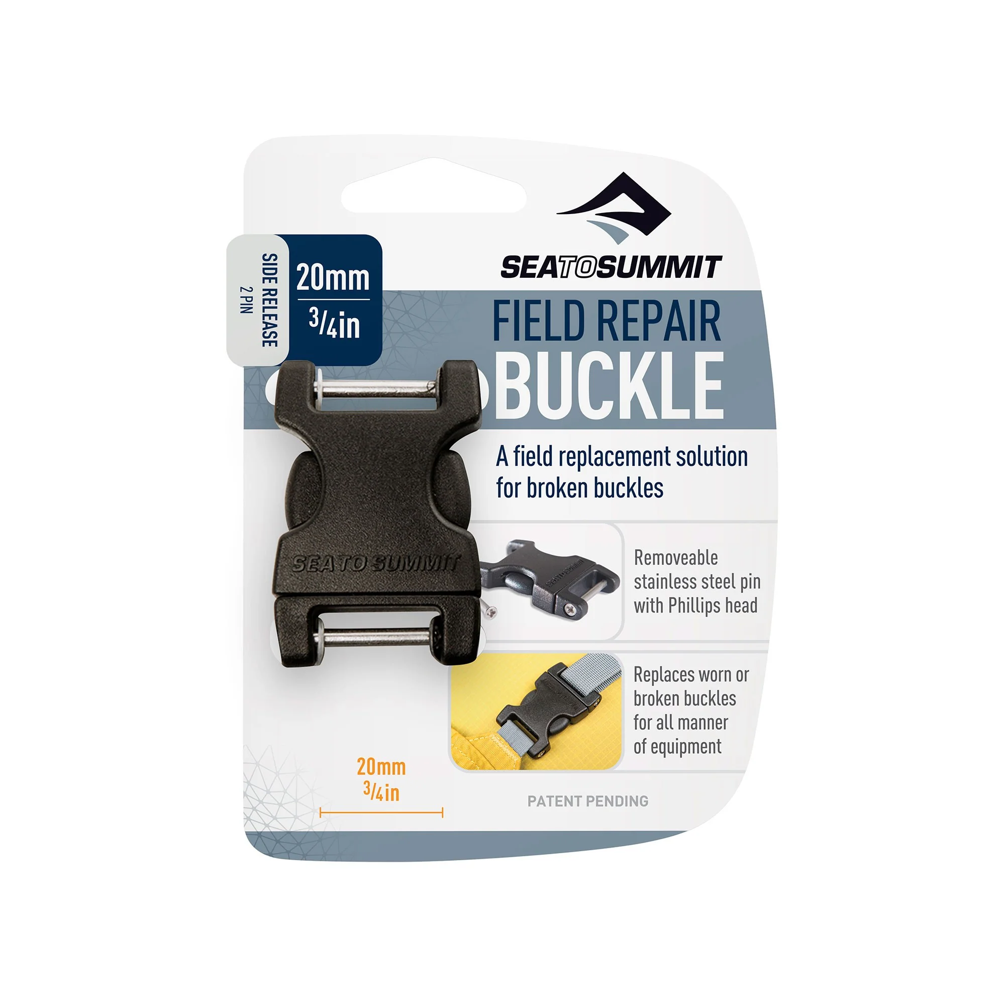 Field Repair Buckle 20mm - Side Release 2pin - Image 3