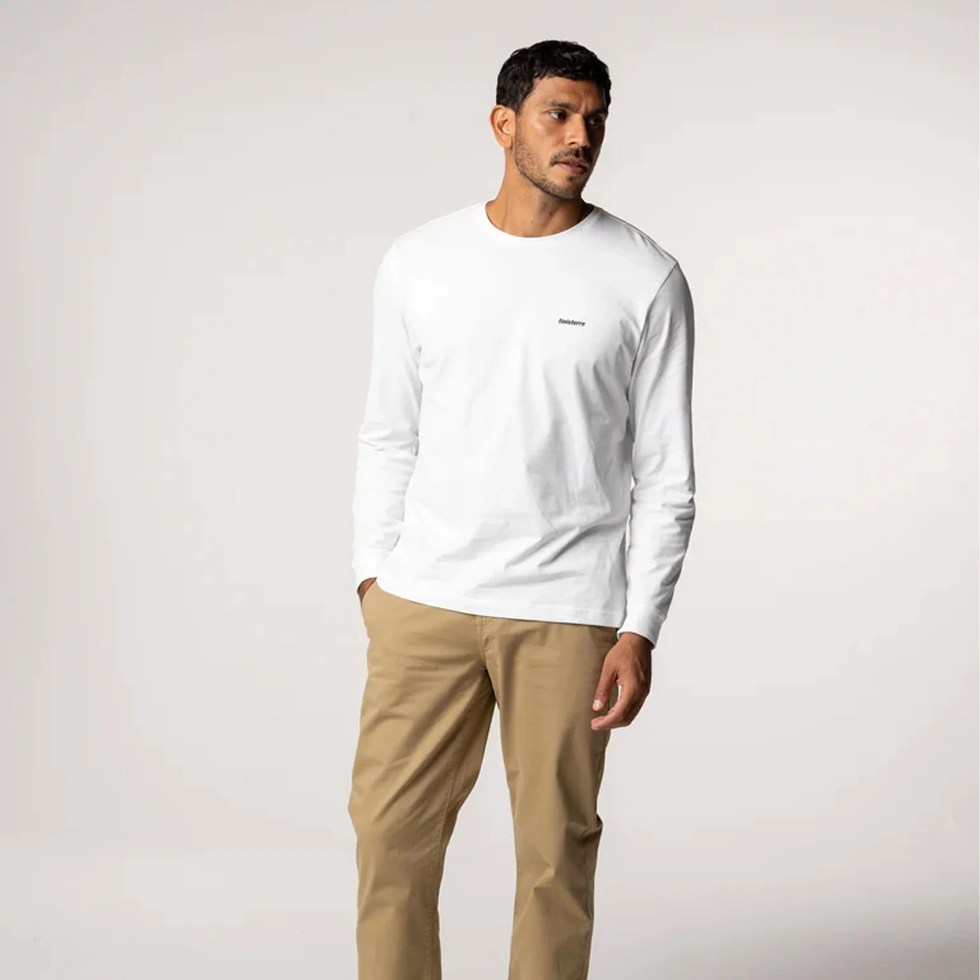 Harlyn Logo LS Tee Mens - White - Image 2