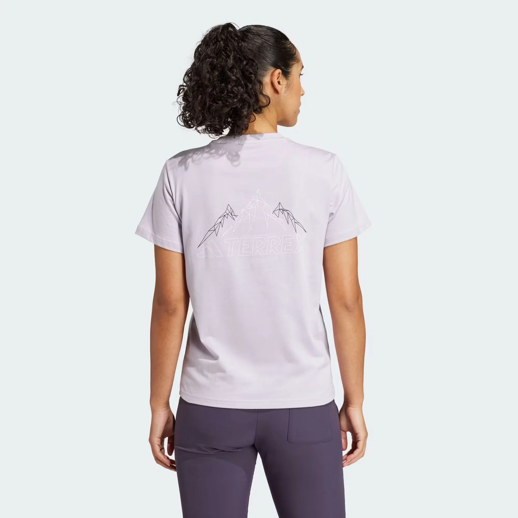 Graphic Mountain Tee Womens - Silver Dawn - Image 3