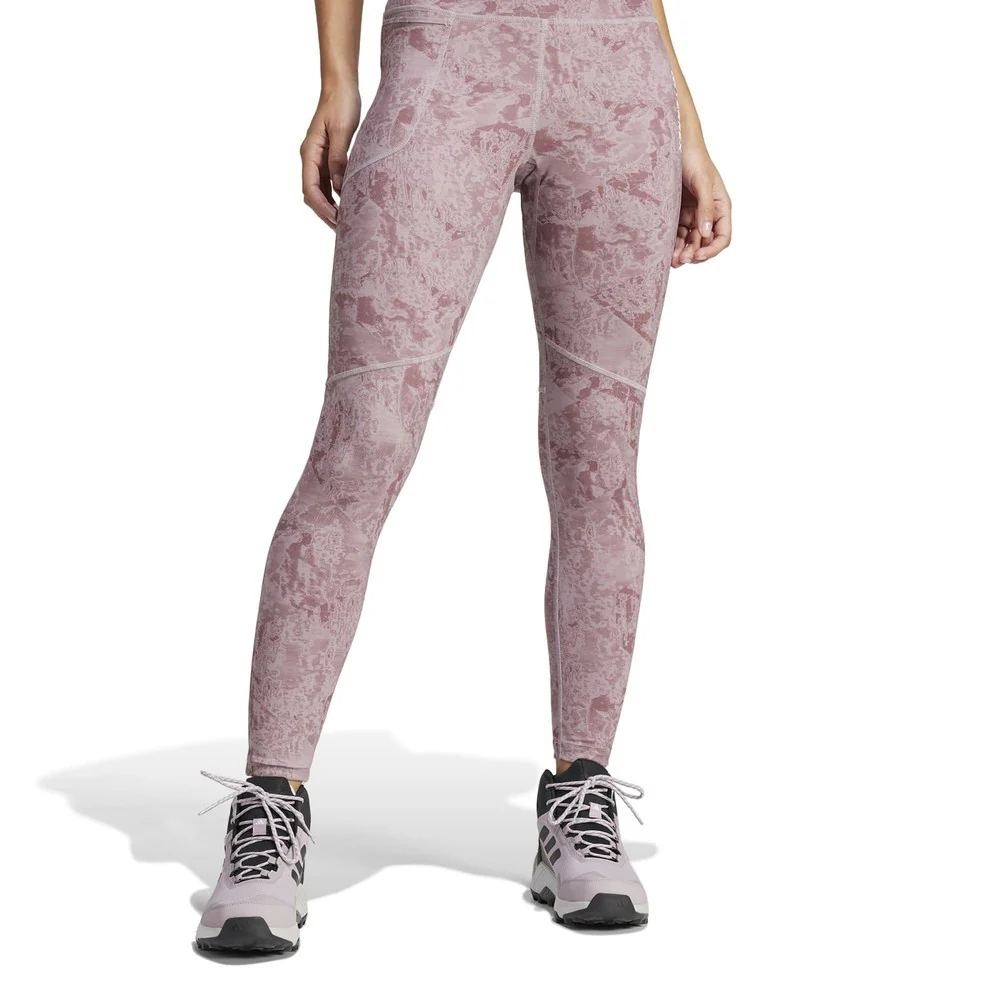Multi All Over Print Tights Womens - Preloved Fig - Image 3