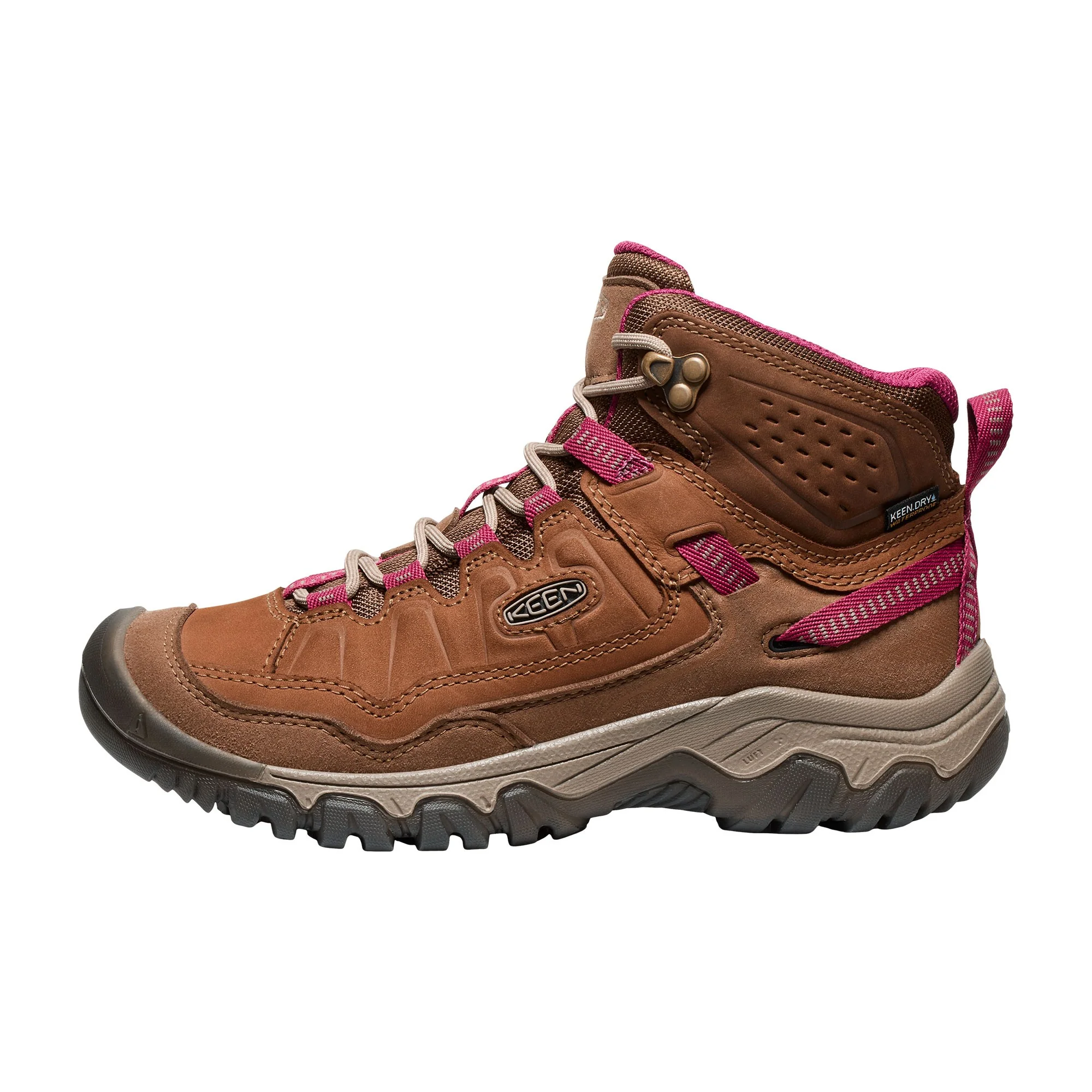 Targhee IV Mid WP Womens - Bison/Beaujolais - Image 5