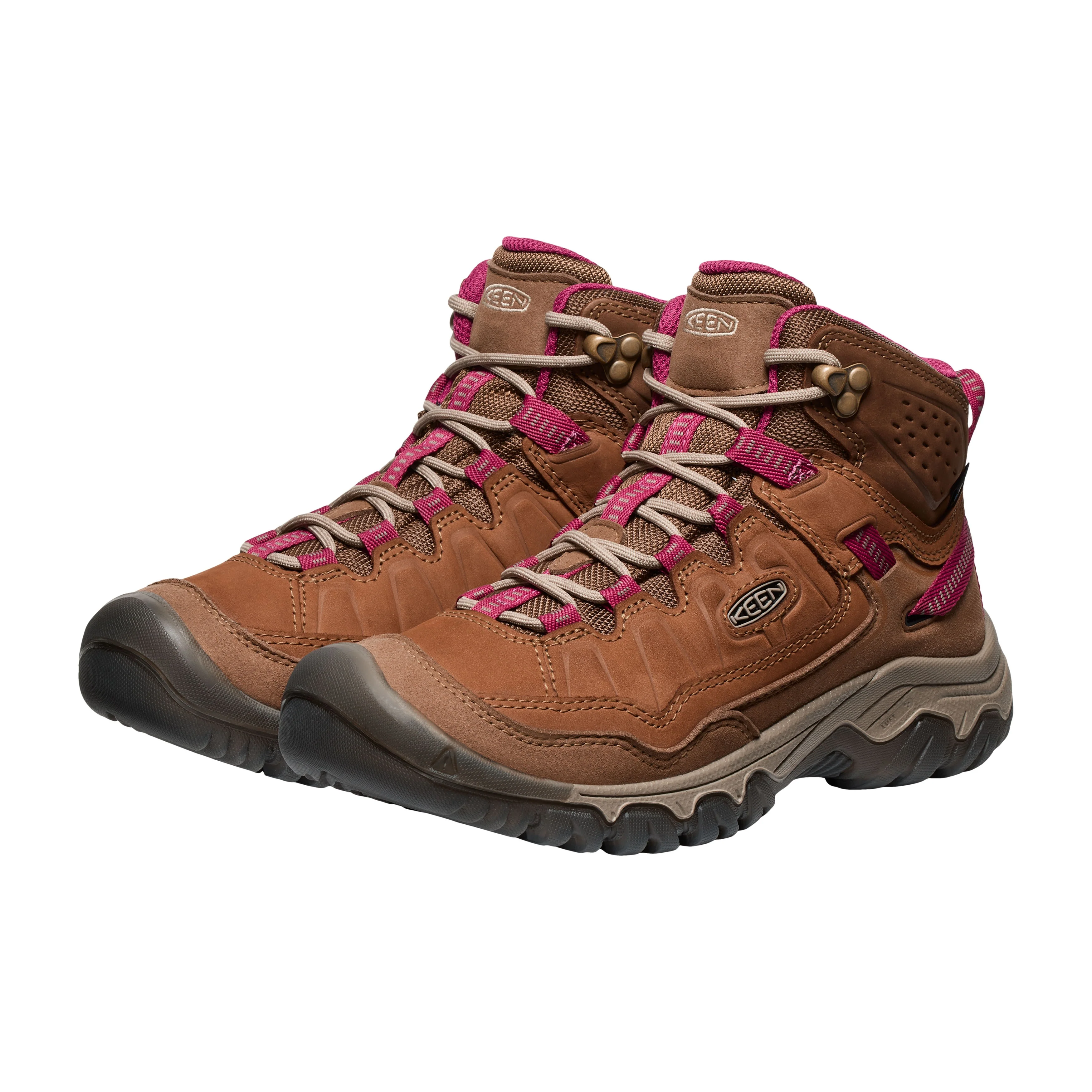 Targhee IV Mid WP Womens - Bison/Beaujolais - Image 6