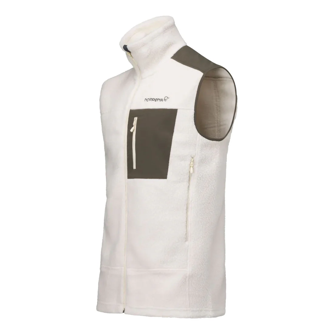 Trollveggen Warm3 Vest Mens - Whisper White - Image 3